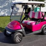 pink golf cart