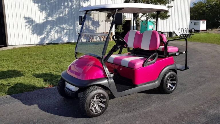 pink golf cart